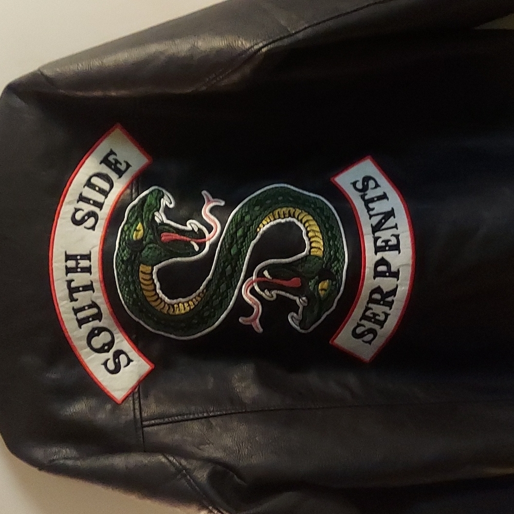 Hot Topic Riverdale PU Leather Black Moto Jacket size 2x